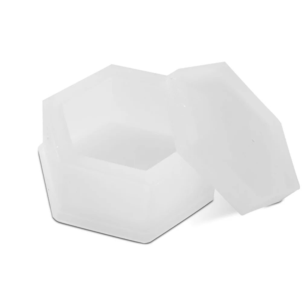 Hexagon Shaped Trinket Dish and Lid