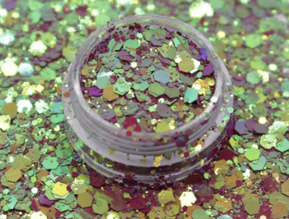 Chunky Glitter 2.5mm - LBB Resin - 2.5mm, chunky, colour, colour shift, embell, glitter, shift, shine, shiny, Wholesale