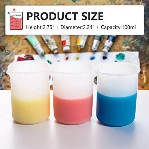 Silicone Measuring & Mixing Cups 100, 250 & 500ml - LBB Resin - cup, jug, preorder, reusable, silicone, spo-default, spo-disabled, tool, tools, Wholesale