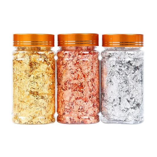 Foil Flakes - 5g Gold, Copper & Silver - LBB Resin - embellishment, flakes, foil, leaf, Wholesale