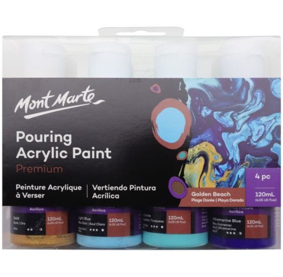 SALE Goldenbeach Premium Pouring Acrylic Paint 120ml 4 packGeneralLBB Resinmont marte